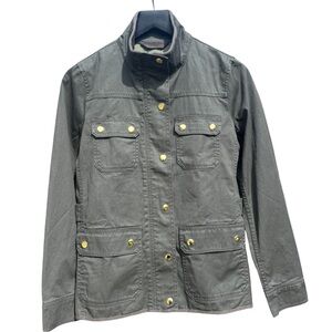 Size XS J Crew Mercantile Olive Field Jacket with Military Details BNWT $115